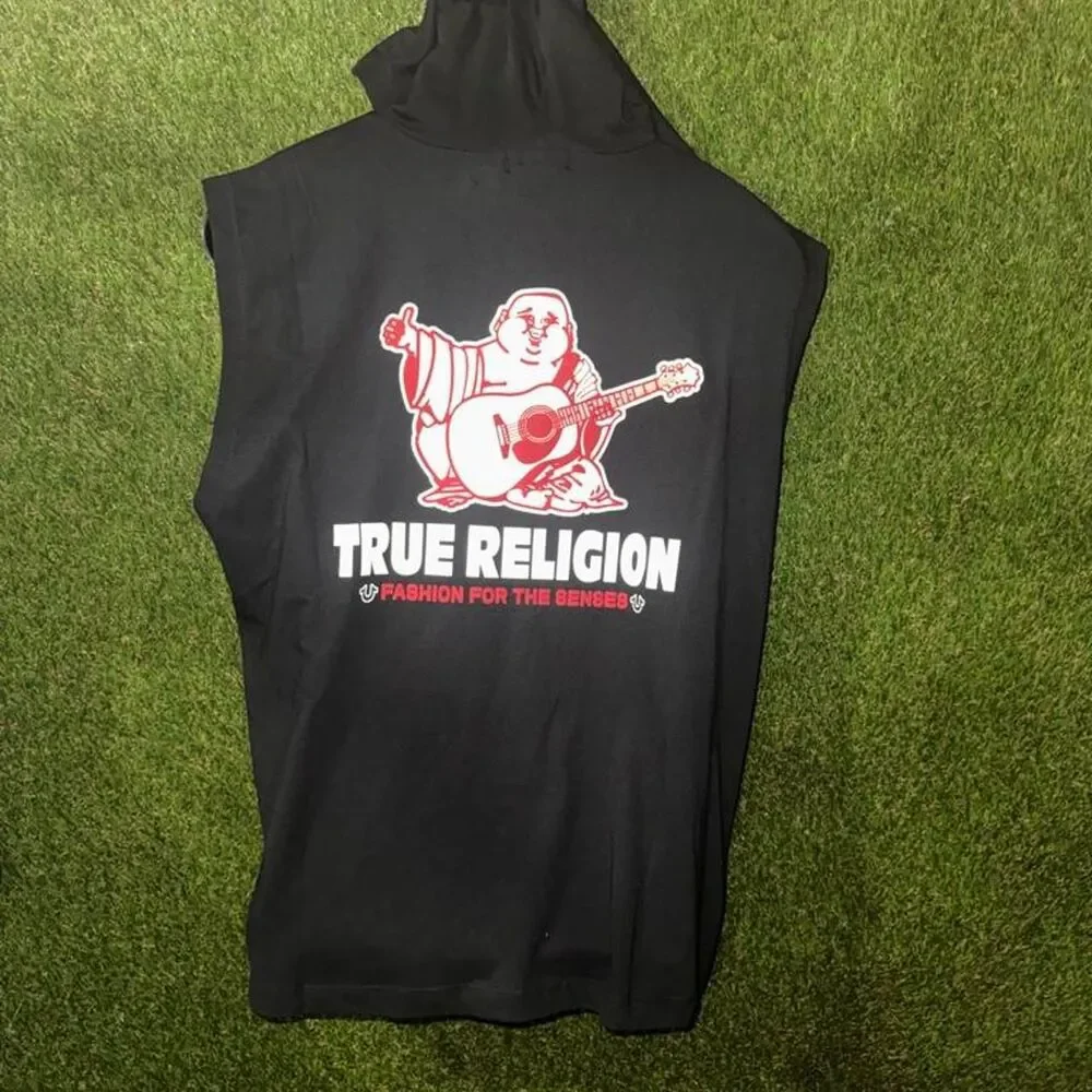 True-religion Men's Black and Grey Hoodie